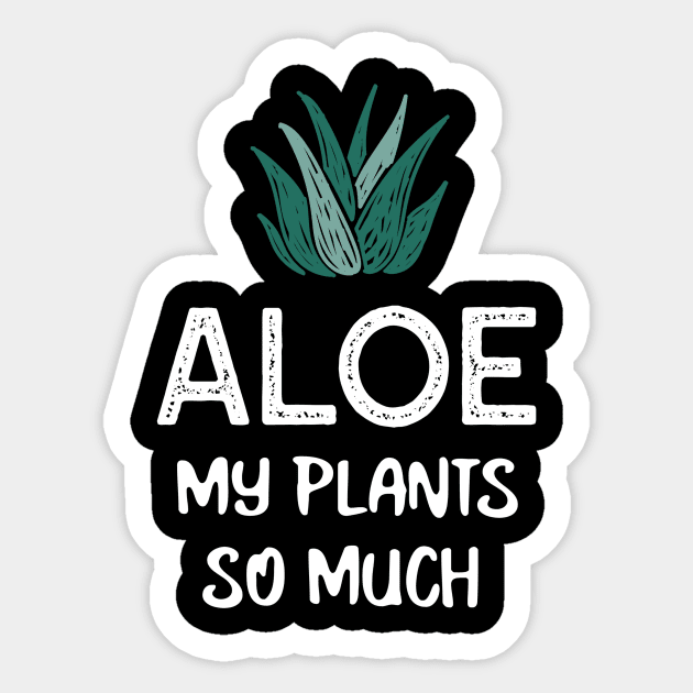 Funny Aloe Vera Plant Lover Sticker by OldCamp